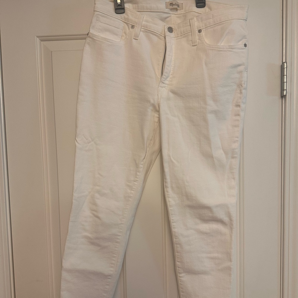 Madewell White High Waist Skinny Jeans